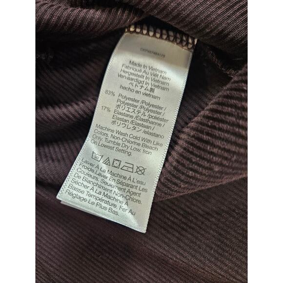 Madewell Womens Faux Wrap Velvet Blouse Top V Neck Tie Brown Small - Picture 7 of 7